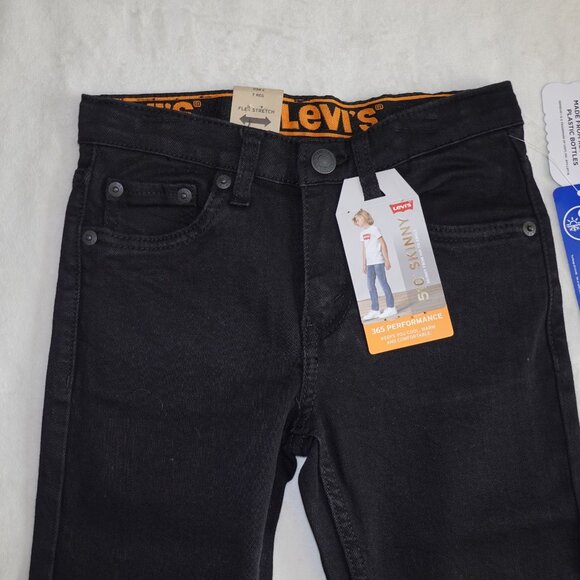 Boys Size 7 Levi's 510 Skinny 365 Performance - Black - Flex Stretch - Picture 2 of 7